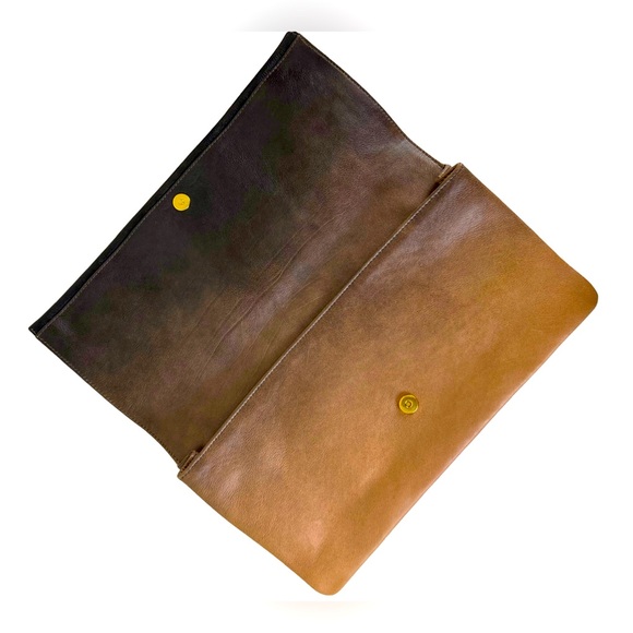 PRADA GLACÉ FOLD OVER OMBRÉ CLUTCH - Picture 3 of 9